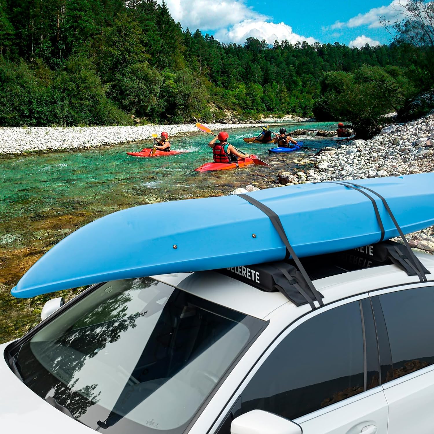 Universal Car Soft Roof Rack Pads for Kayak Surfboard SUP Canoe