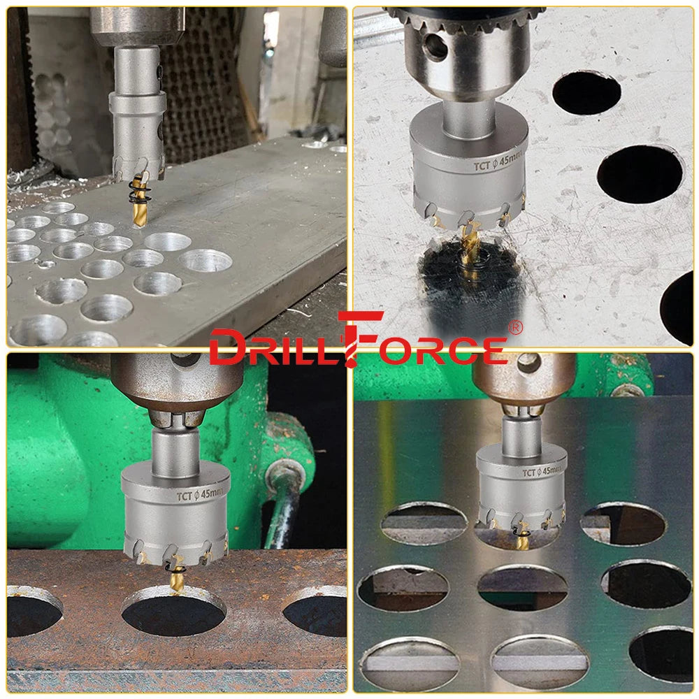 Experience Precision Metal Drilling with Drillforce TCT Hole Saw Drill Bits!