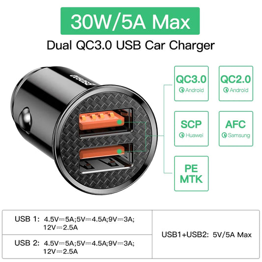 Baseus 30W Car Charger: Power Up Your Drive