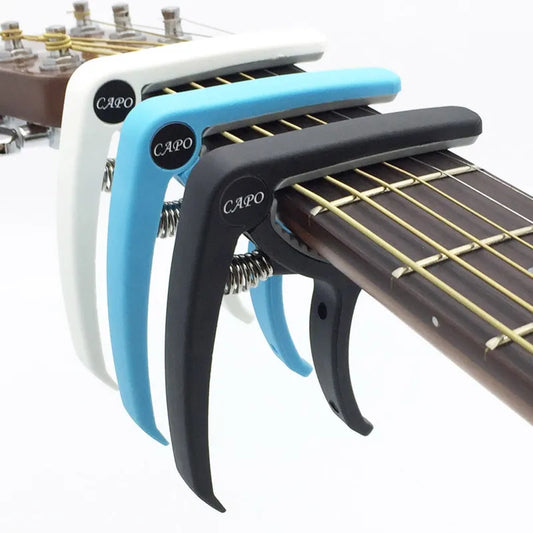 SLOZZ Plastic Guitar Capo - Tuning Clamp for 6 String Acoustic, Classic, and Electric Guitars, Musical Instrument Accessories