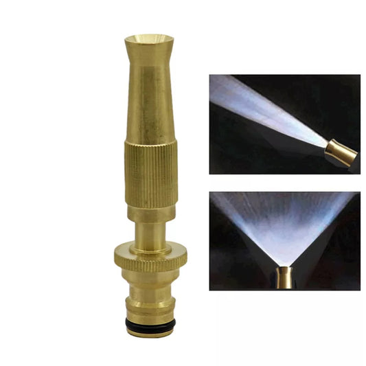 Brass Spray Gun with Nipple Quick Connector: Adjustable Watering for Garden, Lawn, and Car Wash