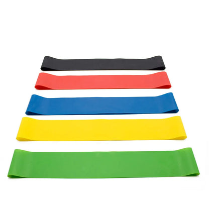 Portable Fitness Workout Equipment: Rubber Resistance Bands