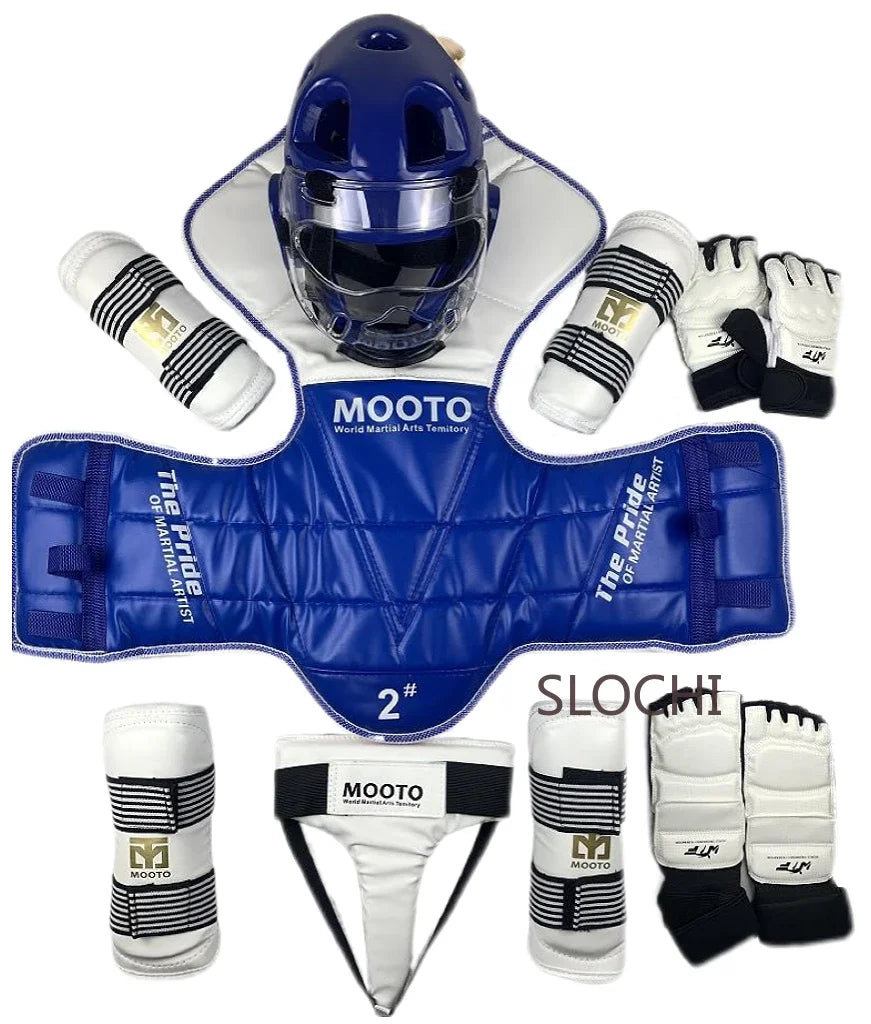 Taekwondo Combat Protective Gear Training Set - Thicken Competition Martial Arts Protective Gear Set