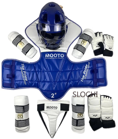 Taekwondo Combat Protective Gear Training Set - Thicken Competition Martial Arts Protective Gear Set