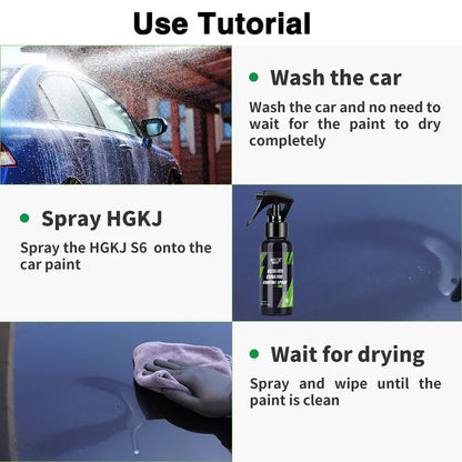 Revolutionize Your Car's Exterior with HGKJ-S6 9H Ceramic Car Coating Hydrochromo Paint Care Nano Top Quick Coat!