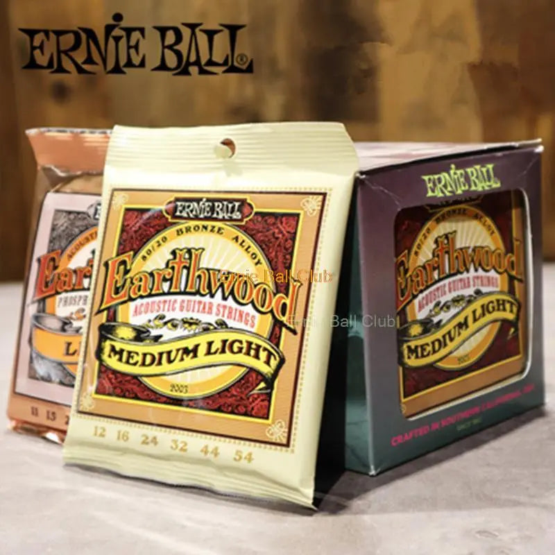 Ernie Ball Acoustic Guitar Strings Set Earthwood Bronze