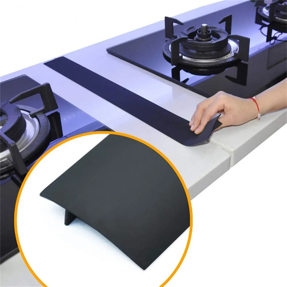 Stove Counter Gap Cover T-shaped Silicone Rubber Strip for Kitchen Oil-gas Slit Filler Heat Resistant Mat Oil Dust Water Seal