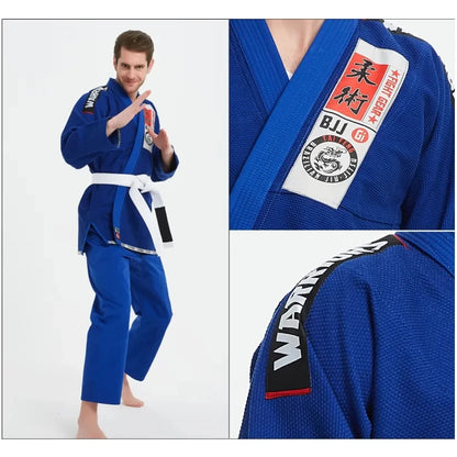 Brazilian Jiu Jitsu Gi - BJJ Kimono Blue 450 Grams MMA Uniform, Preshrunk Grappling Gis For Men and Women