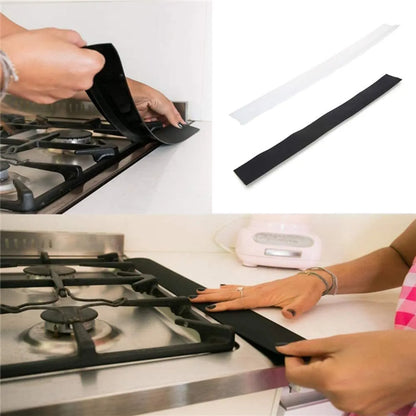 Stove Counter Gap Cover T-shaped Silicone Rubber Strip for Kitchen Oil-gas Slit Filler Heat Resistant Mat Oil Dust Water Seal