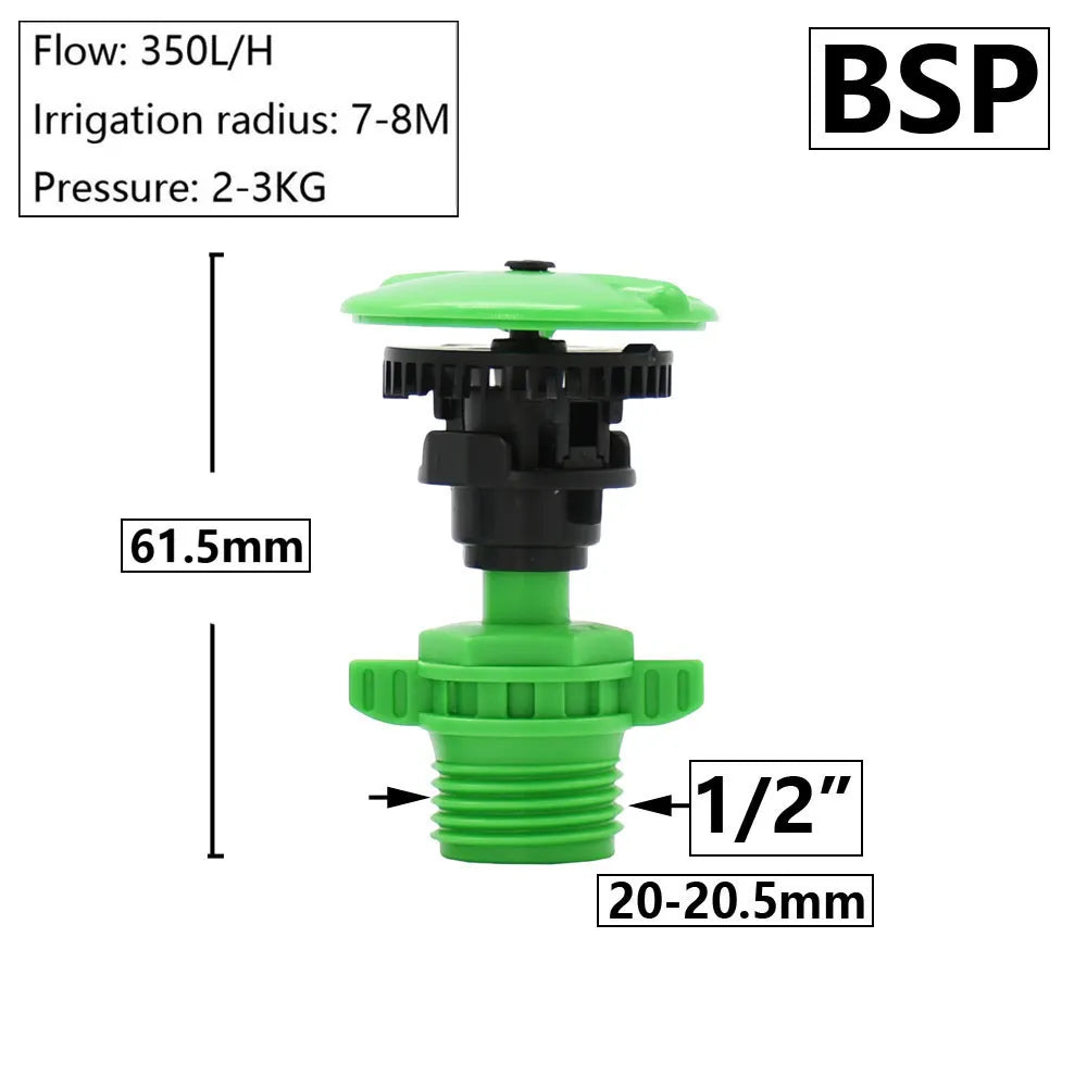 KWZL 1/2" Male Thread Automatic Rotating Jet Sprinklers: Efficient Garden, Lawn, and Farm Irrigation