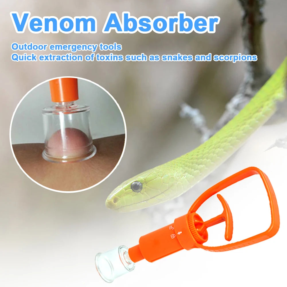 Outdoor Venom Extractor - First Aid Kit for Snake, Mosquito, and Bee Bites