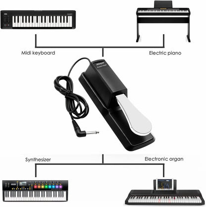 Miwayer Sustain Pedal with Polarity Switch