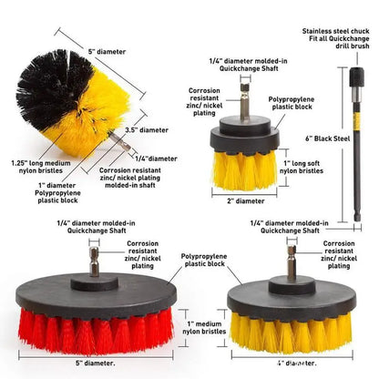 Revolutionize Your Car Cleaning with the Electric Scrubber Brush Drill Extension Rod Kit!